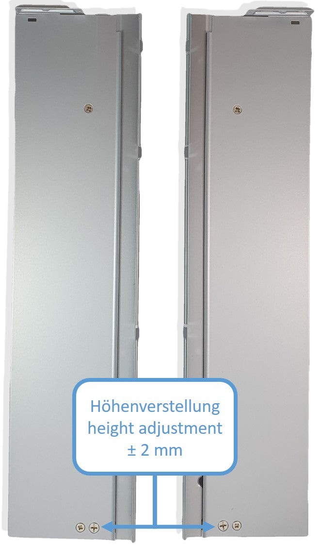 GRASS Nova Pro SCALA drawer set, height 122 mm. Color: Silver. Full extension, dampened, synchronized, 40 kg.