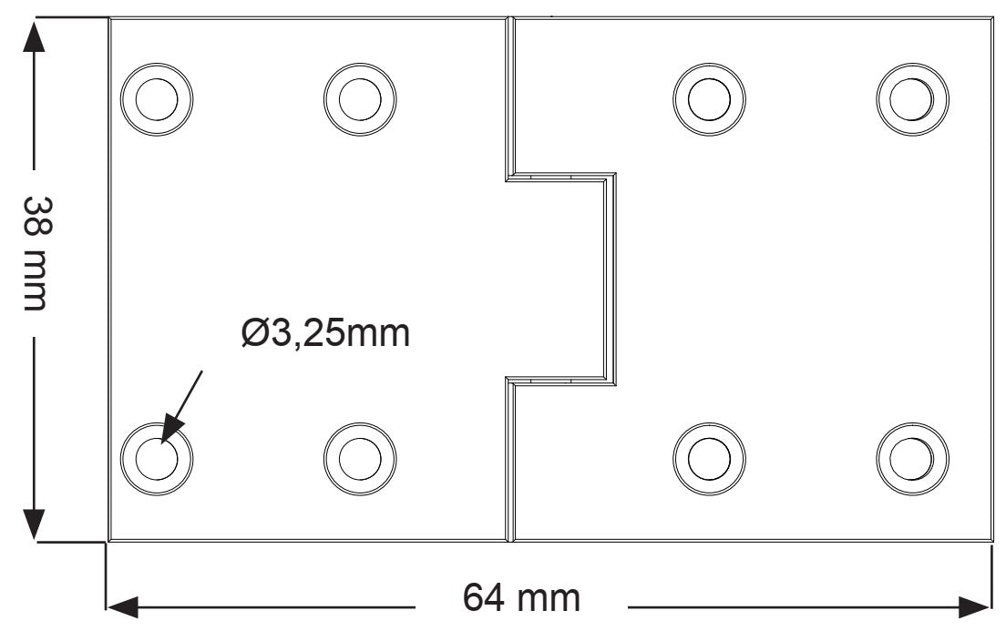 Butler's Tray Hinge, sanded brass, 38 x 63.5 x 3 mm, rectangular shape. Folding table hinge for folding tables. Furniture hinge, table hinge. Spring-loaded hinge 15.11.160 by SISO
