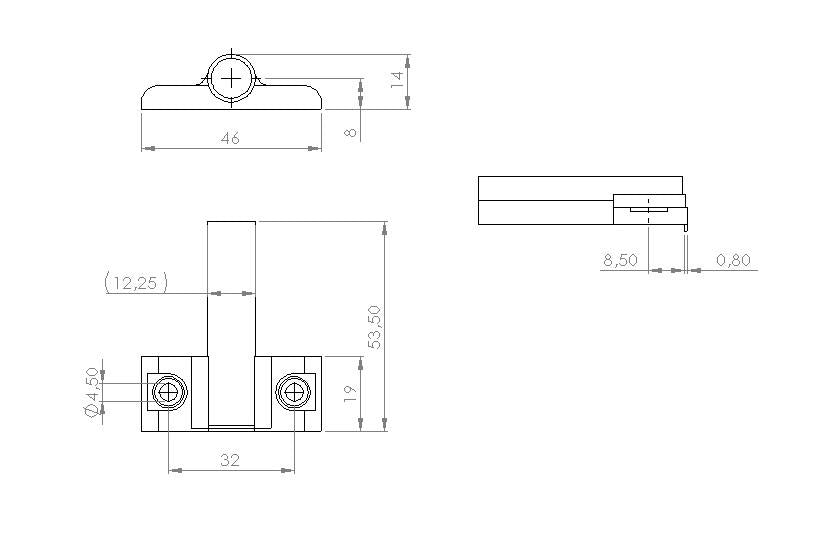 2 soft-close door dampers with cross mounting plate. For screw-on furniture - furniture dampers, soft-close, dampers, stop dampers for kitchen cabinets or cupboards for retrofitting.