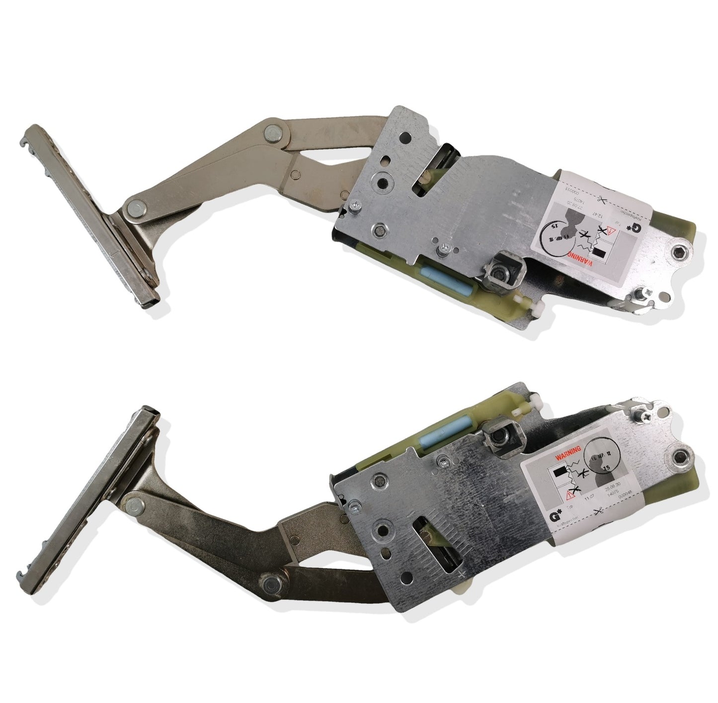 GRASS Hetal Kinvaro S-35 Type 4 / D, D-type power mechanism. Pivot flap fitting with opening assistance and adjustable closing damping. Flap fitting with gray cover caps.