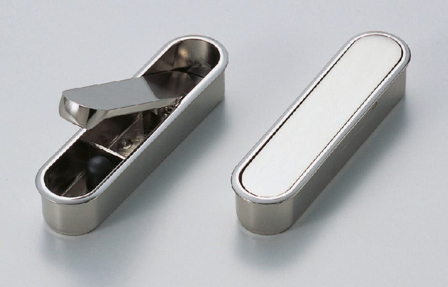 High-quality ZDC zinc alloy handle for recessed installation. Recessed handle FH-100AM-00 and FH-100BM-00 from Sugatsune / LAMP® (Japan)