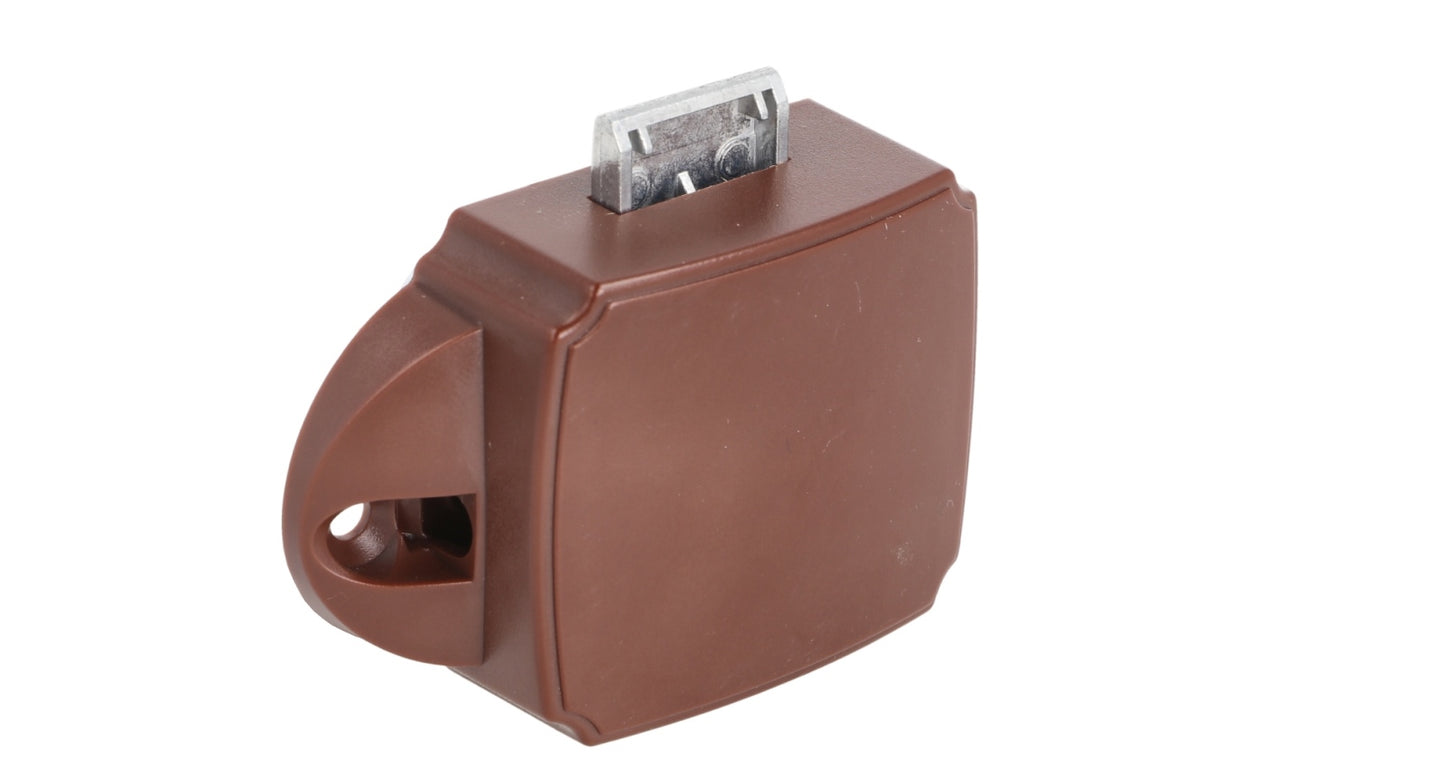 Robuster Druckknopf-Verschluss mit Grifffunktion, aus ABS, Oberfläche: verchromt, Ausführung: rund, 14.03.047-0. Kompakter Druckknopf für Wohnwagen, Yacht, Caravan, Boat, Schranktür, Schublade und viel mehr, von SISO Denmark