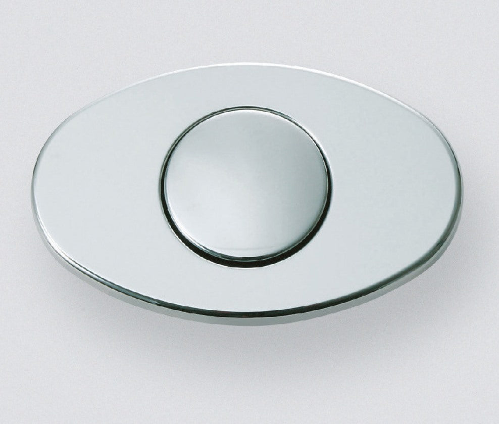 High-quality snap fastener with handle function, made of zinc alloy (ZDC), chrome-plated finish, oval design, DPL-OV-CR. Solid snap fastener for RVs, boats, and much more, from Sugatsune / LAMP® (Japan).