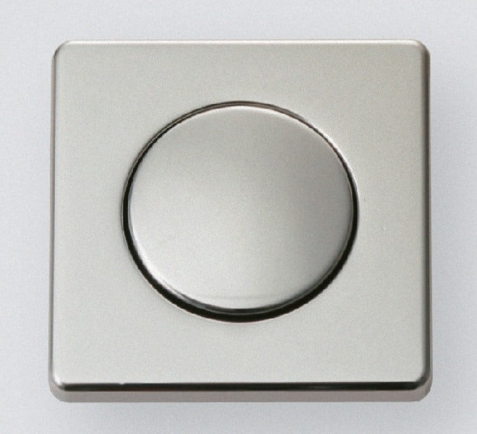 High-quality snap fastener with handle function, made of zinc alloy (ZDC), surface: nickel-plated, satin matte, design: square, DPL-SQ-SN. Solid snap fastener for RVs, boats, and much more, from Sugatsune / LAMP® (Japan).
