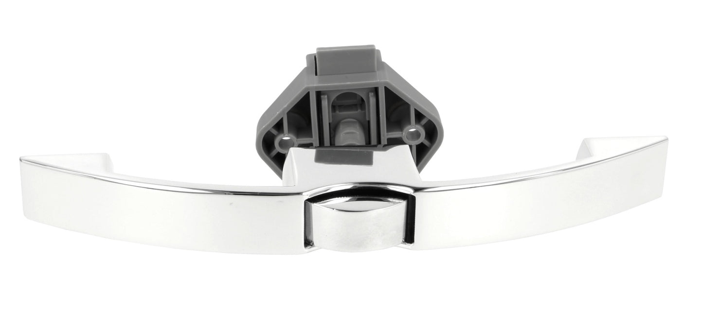 High-quality push-button handle, made of Zamak, surface: chrome-plated, 14.03.070-0 for yacht, caravan, private jet