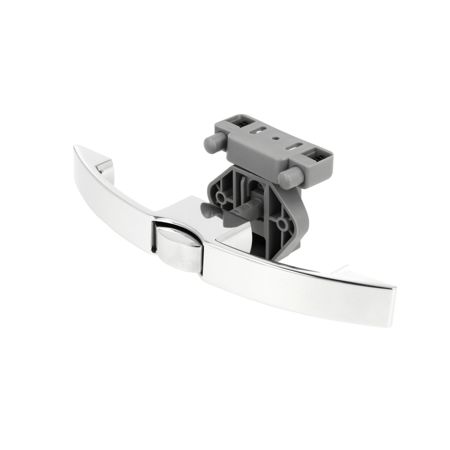 High-quality push-button handle, made of Zamak, surface: chrome-plated, 14.03.070-0 for yacht, caravan, private jet