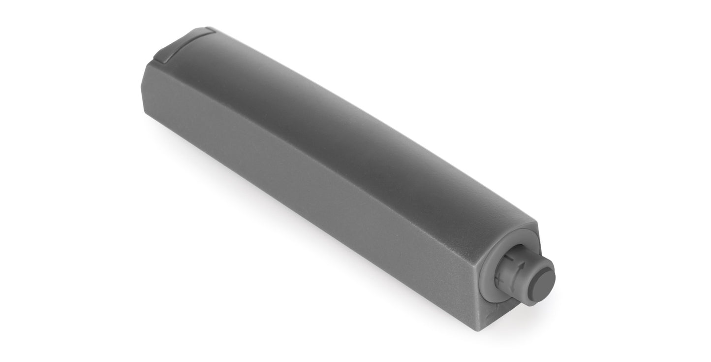 2 Stück eleganter Druckschnäpper, mit Montagegehäuse, Oberfläche: anthrazitgrau, nicht magnetisch, 1900223 für Möbeltüren, Schranktüren, Klappen