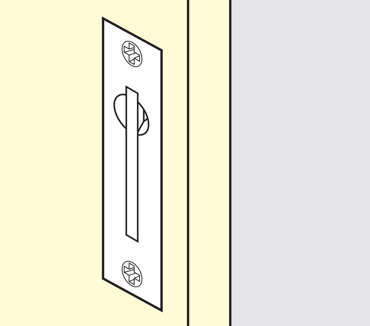 Stainless steel folding handle SUS304, 115 mm (4.6") ST-115. Stainless steel folding handle made of V2A stainless steel, satin finish, for ceiling doors, inspection hatches, damp environments, ships, and caravans from Sugatsune / LAMP® (Japan)