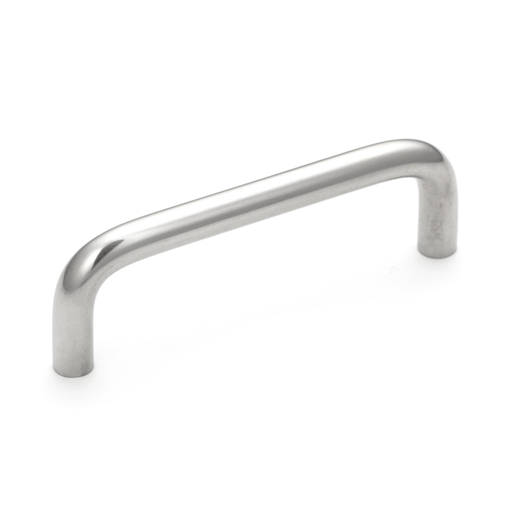 Stainless steel door handle V2A (SUS304), 66 mm (2.6") H-42-C-8. High-quality stainless steel door handle made of V2A (SUS304), polished finish, for humid environments, ships, food processing, and medical applications from Sugatsune / LAMP® (Japan).