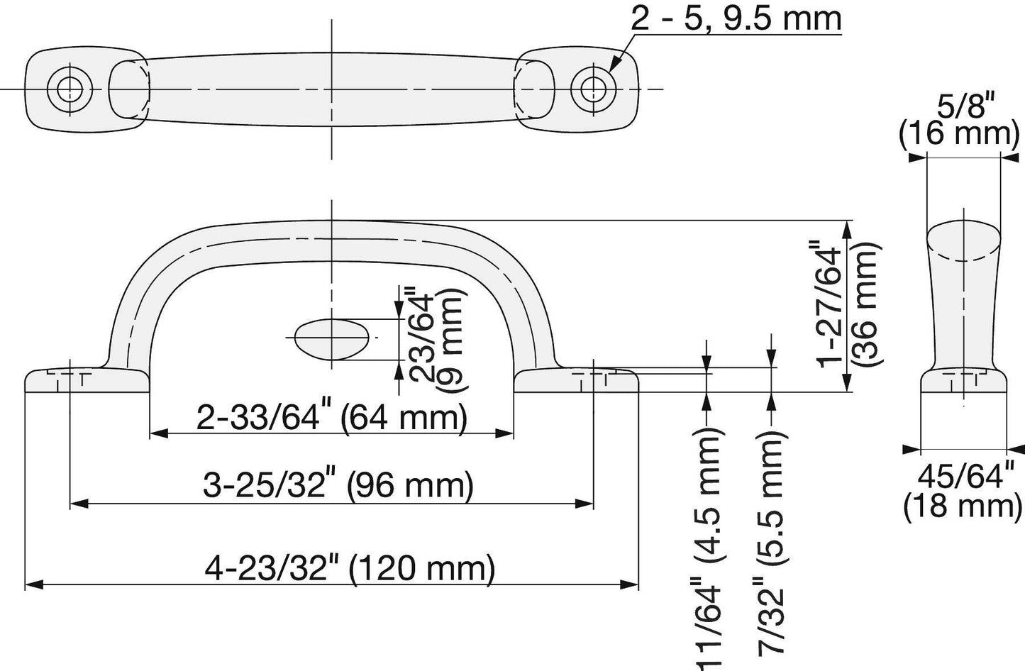 Edelstahlmöbelgriff SUS316, 120 mm (4,8″) 2LC-120. Griff aus feinstem korrosionsfreiem Edelstahl V4A (SUS316) für hochwertige Einrichtungen, sowie für den Außenbereich, feuchte, raue und hochkorrosive Umgebungen von Sugatsune / LAMP® (Japan)