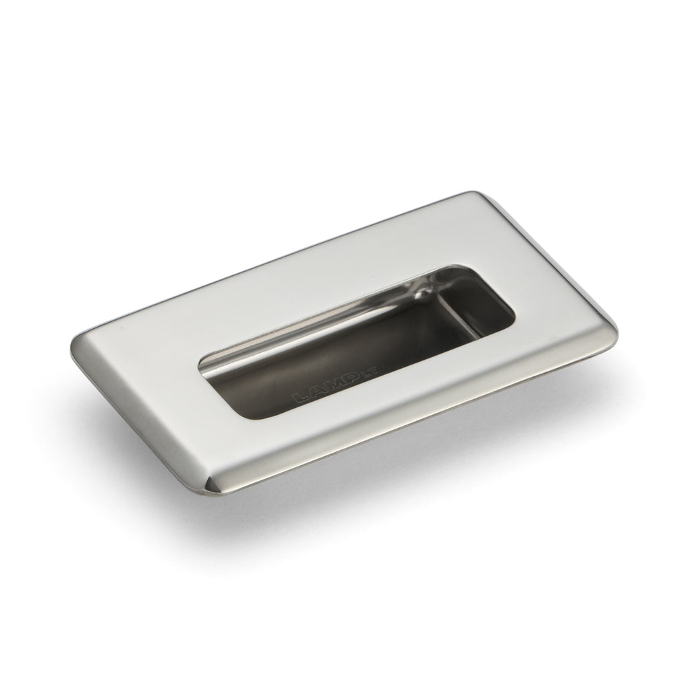 Coque de poignée exclusive en acier inoxydable SUS304, 109,5 mm (4,4″) HH-FC-2M. Poignée encastrée en acier inoxydable V2A, polie brillante, pour tiroirs, armoires, environnements humides, navires, machines et appareils de Sugatsune / LAMP® (Japon)