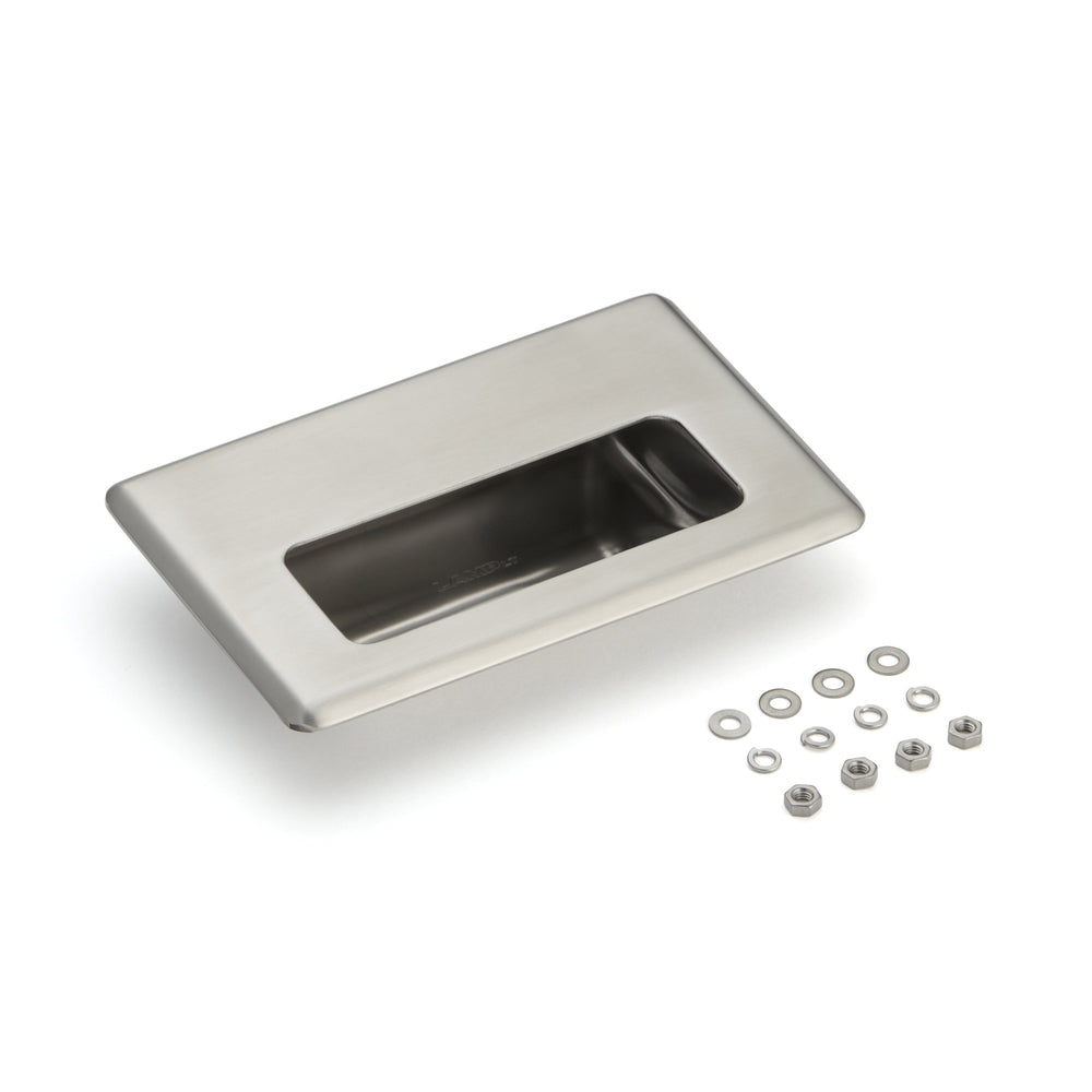 Coque de poignée exclusive en acier inoxydable SUS304, 138 mm (5,5″) HH-FB-1. Poignée encastrée en acier inoxydable V2A, satiné mat, pour tiroirs, armoires, environnements humides, navires, machines et appareils de Sugatsune / LAMP® (Japon)