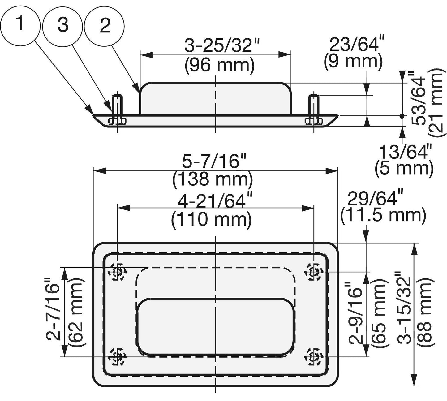 Coque de poignée exclusive en acier inoxydable SUS304, 138 mm (5,5″) HH-FB-1M. Poignée encastrée en acier inoxydable V2A, poli brillant, pour tiroirs, armoires, environnements humides, navires, machines et appareils de Sugatsune / LAMP® (Japon)