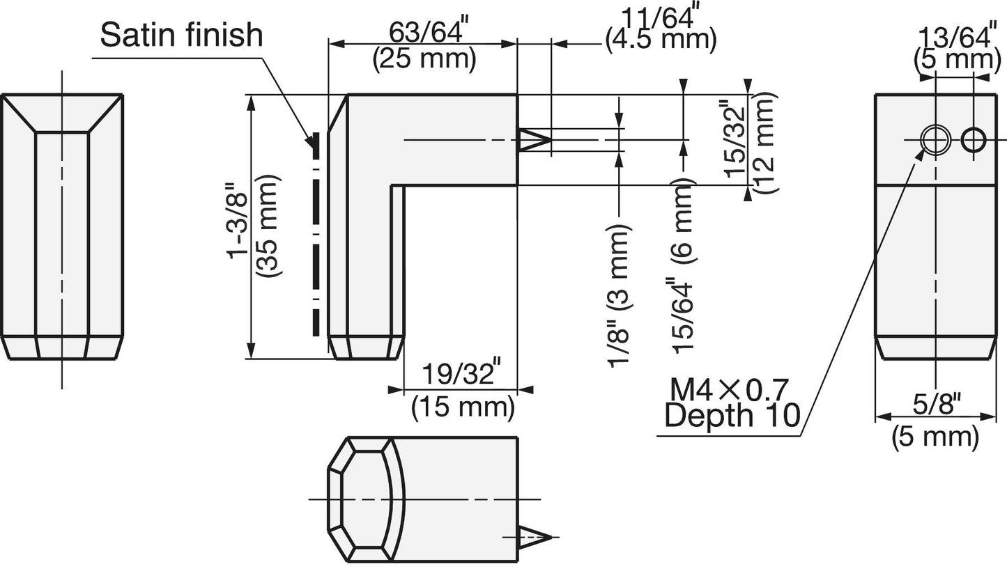 Bouton de meuble exclusif en acier inoxydable SUS304, 35 mm (1,4″) CU-L-35. Bouton de meuble massif et exclusif en acier inoxydable V2A, mat et poli, pour bateaux, yachts, camping-cars, avions privés, propriétés balnéaires, par Sugatsune / LAMP® (Japon)