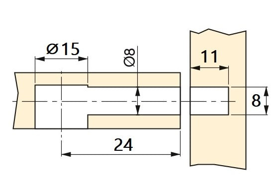 20 Stück Expansionsbolzen, aus Stahl und Kunststoff, Oberfläche: verzinkt, 21,6 mm (27/32″), 5912805 für Exzenterverbinder, Regalböden, Schrankteile