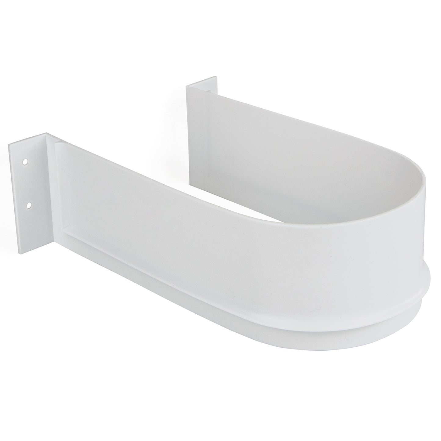 Curved siphon cutout, made of plastic, surface: white, 3044415 for vanity unit, kitchen cabinet, bathroom cabinet, siphon, drain
