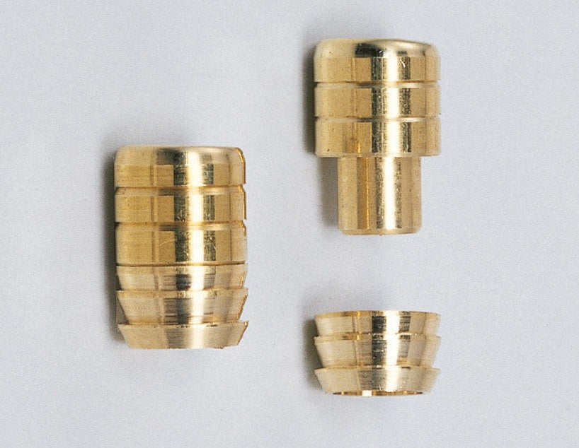 4 pieces of high-quality spring-loaded cabinet fasteners, made of brass, CF-237. Two-piece dowel connectors with spring for cabinets, panels, work surfaces, countertops, and much more, from Sugatsune / LAMP® (Japan)