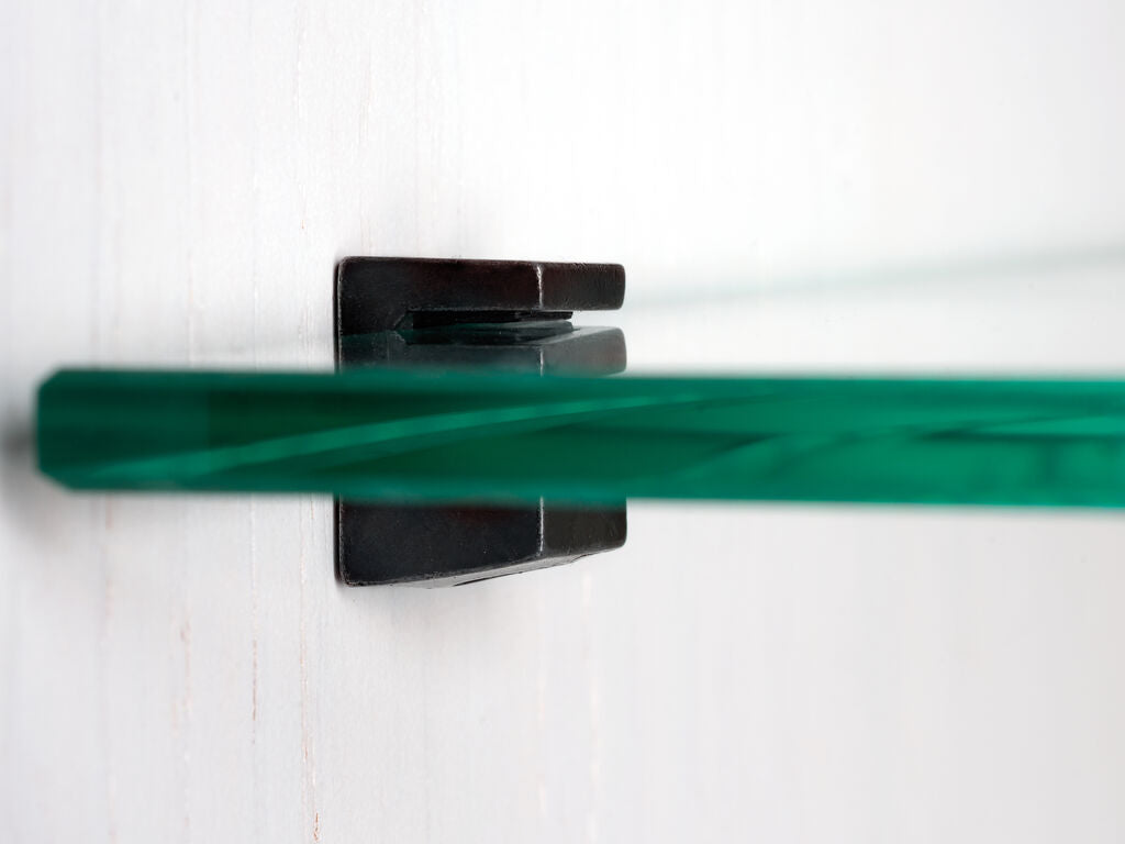 8 Stück hochwertiger Glasbodenträger, Oberfläche: schwarz, 5 mm (13/64″), 4007953 für Glasregalböden, Glasschrankböden, Badezimmerschränke