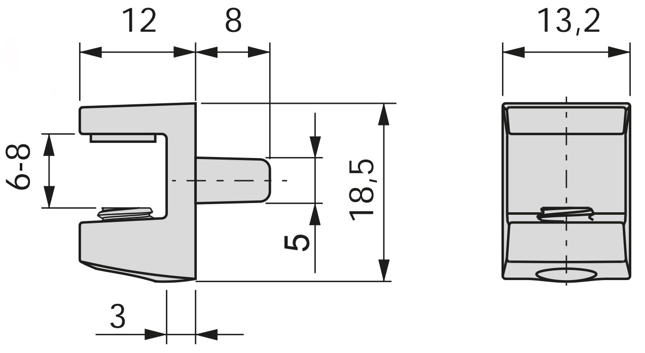 8 Stück hochwertiger Glasbodenträger, Oberfläche: vernickelt, 5 mm (13/64″), 4007907 für Glasregalböden, Glasschrankböden, Badezimmerschränke