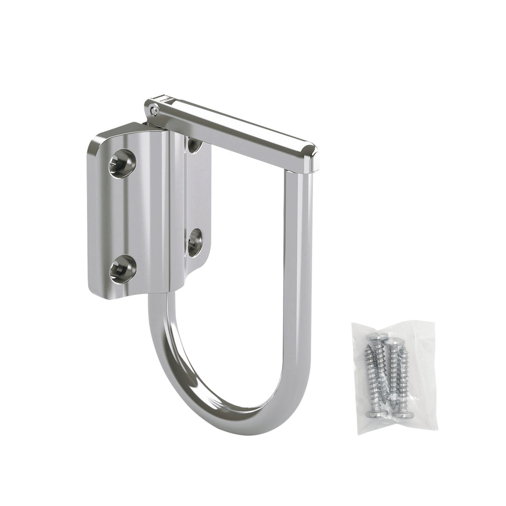 Large rotating hook with safety catch made of SUS304 stainless steel, 164 mm (6.5"), JN-T100. Rope hook with safety catch made of V2A for shipbuilding, outdoor use, humid environments, and much more, from Sugatsune / LAMP® (Japan)