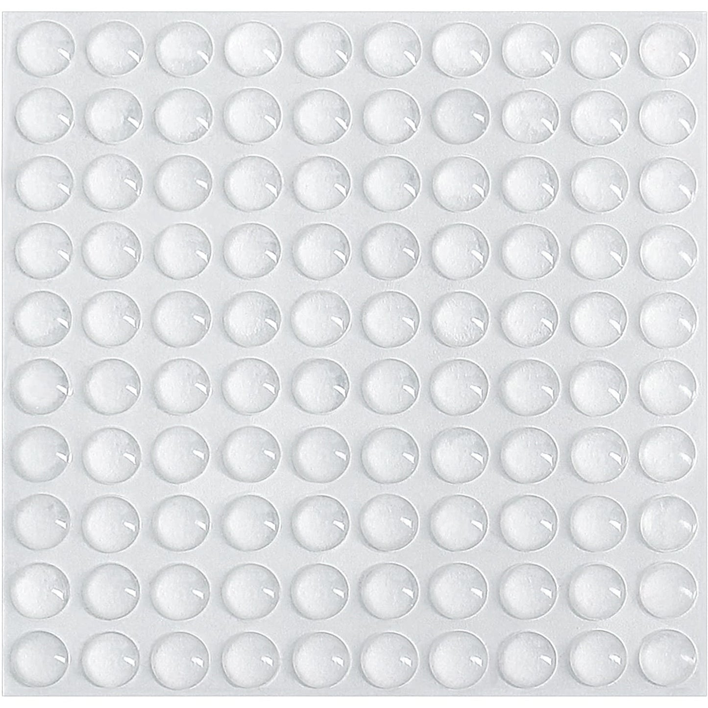 Rubber buffer, transparent elastic buffer, 10 x 3 mm, 3005720. 100 pieces of silicone protective buffers with self-adhesive backing for doors, cabinets, drawers, keyboards, and glass panels, by EMUCA