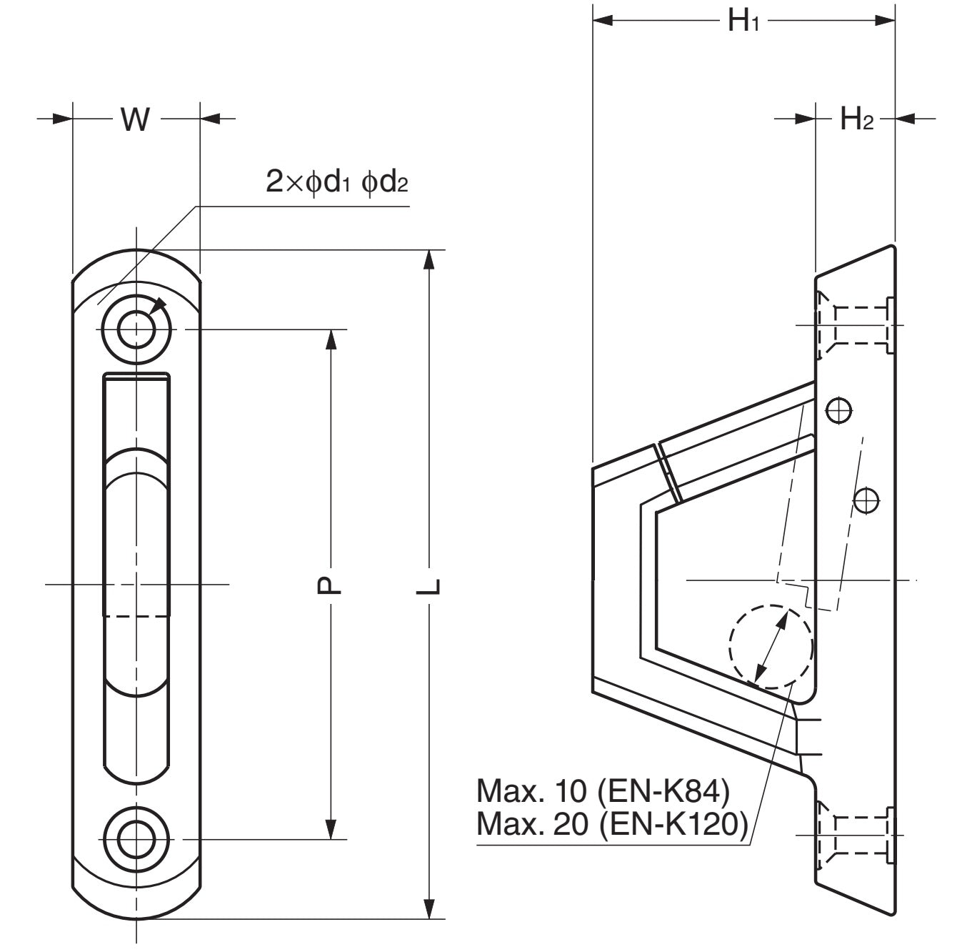 High-quality hook with safety catch made of SUS316 stainless steel, EN-K120. Rope hook with safety catch made of V4A for shipbuilding, outdoor use, humid environments, harsh environments, and much more, from Sugatsune / LAMP® (Japan)