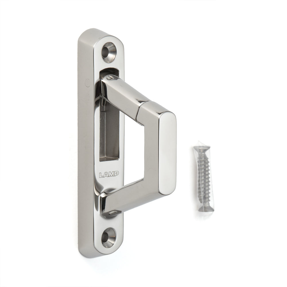 High-quality hook with safety catch made of SUS316 stainless steel, EN-K120. Rope hook with safety catch made of V4A for shipbuilding, outdoor use, humid environments, harsh environments, and much more, from Sugatsune / LAMP® (Japan)
