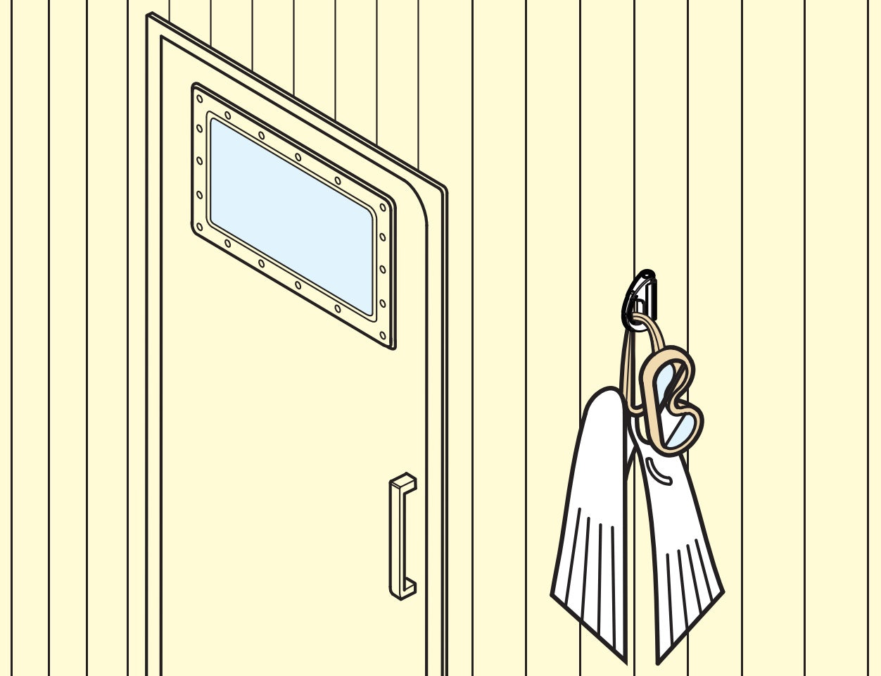 High-quality hook with safety catch made of SUS316 stainless steel, EN-R80. Rope hook with safety catch made of V4A for shipbuilding, outdoor use, humid environments, harsh environments, and much more, from Sugatsune / LAMP® (Japan)