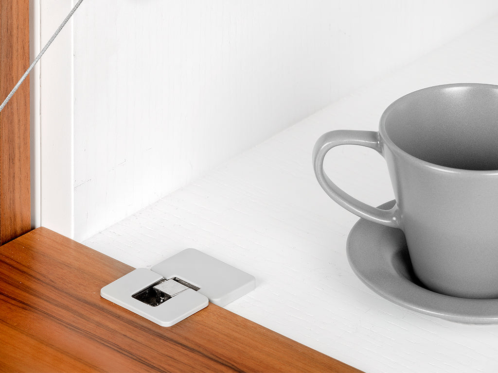 2 pieces Ankor GT-B flap hinge, removable, made of zinc alloy with cover caps, surface: grey 1010821. Zinc alloy bar compartment hinge for wooden flaps, furniture flaps, wooden lids, bar compartments and much more, by EMUCA