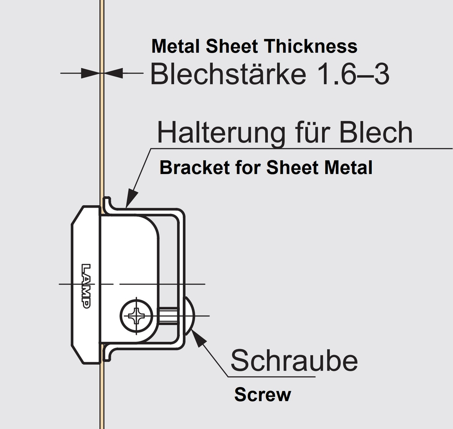 Lange Einlassgriffmuschel zum Ablängen aus Aluminiumlegierung, Oberfläche: eloxiert, 600 mm (23,7″) XLA-HHA600. Einlassgriff XLA-HHA600 für Holzschränke, Metallschränke, Elektrogeräte, Industriemaschinen, von Sugatsune / LAMP® (Japan)