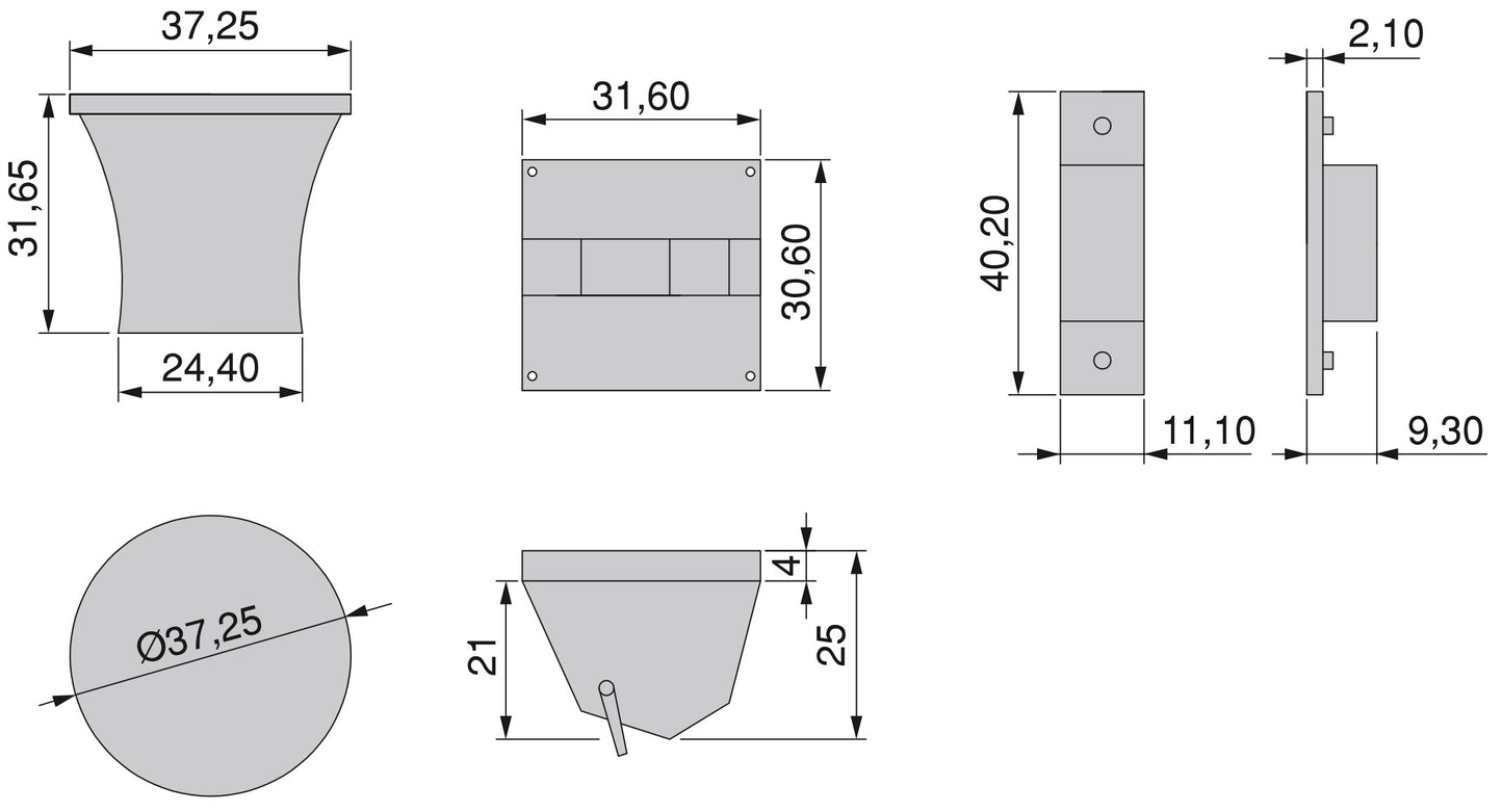 Serrure magnétique invisible pour portes et tiroirs (2 serrures + 1 clé magnétique) 8932920. Serrure magnétique REVALOC en métal et plastique, blanche, pour meubles de bureau, cabinets médicaux et portes de maintenance, par EMUCA.