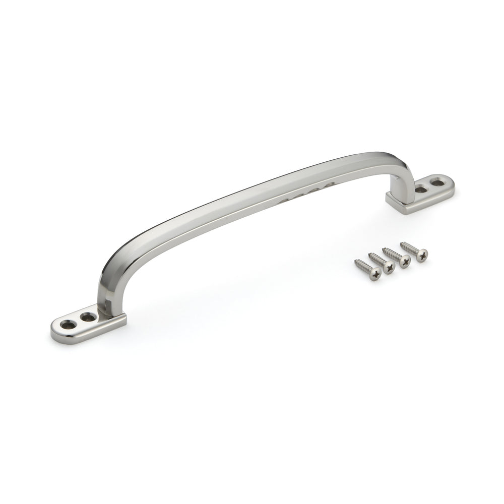 Hochwertiger massiver Edelstahlmöbelgriff aus SUS304 (V2A) mit Vierpunktbefestigung, 258 mm (10,2″) XL-CUY260TT. Edelstahltürgriff XL-CUY260TT aus SUS304 (V2A) mit vier Befestigungslöchern für Boot, Yacht, Edelstahlküche, von Sugatsune / LAMP® (Japan)