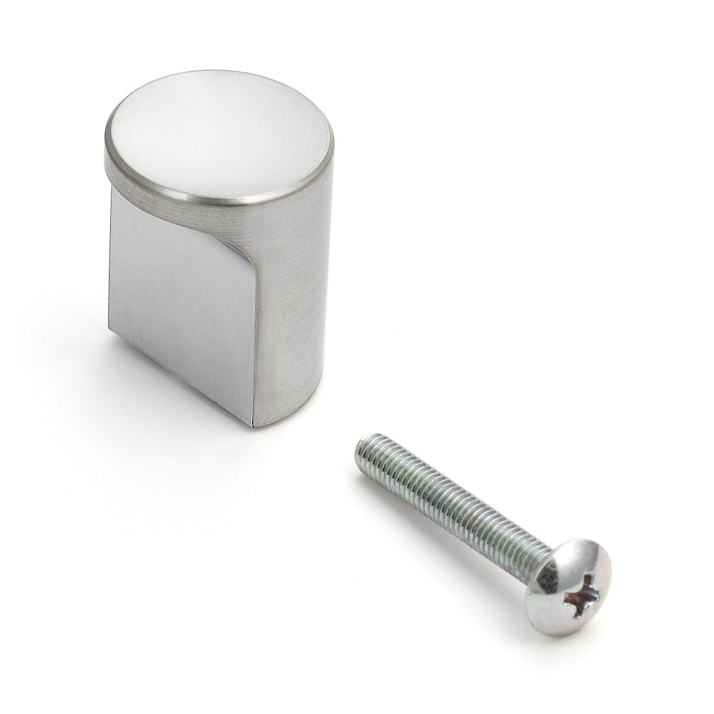 Poignée de meuble de haute qualité en ABS, surface : chromée, satinée mate, 20 mm (0,8″) SGL-20. Poignée en plastique pour tiroirs, portes de meubles, armoires de cuisine et bien plus encore, de Sugatsune / LAMP® (Japon)