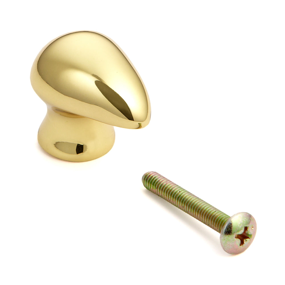 Poignée de meuble de haute qualité en laiton, surface : polie brillante, 28,5 mm (1,2″) B046-30PB. Bouton de poignée en laiton pour tiroirs, portes de meubles, armoires de cuisine, armoires de bureau et bien plus encore, de Sugatsune / LAMP® (Japon)