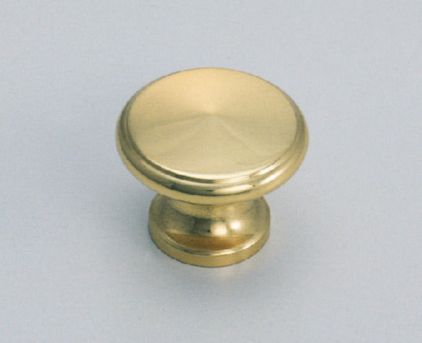 Poignée de meuble de haute qualité en laiton, surface : polie brillante, 30 mm (1,2″) KHE101-30PB. Bouton de poignée en laiton pour tiroirs, portes de meubles, armoires de cuisine, armoires de bureau et bien plus encore, de Sugatsune / LAMP® (Japon)