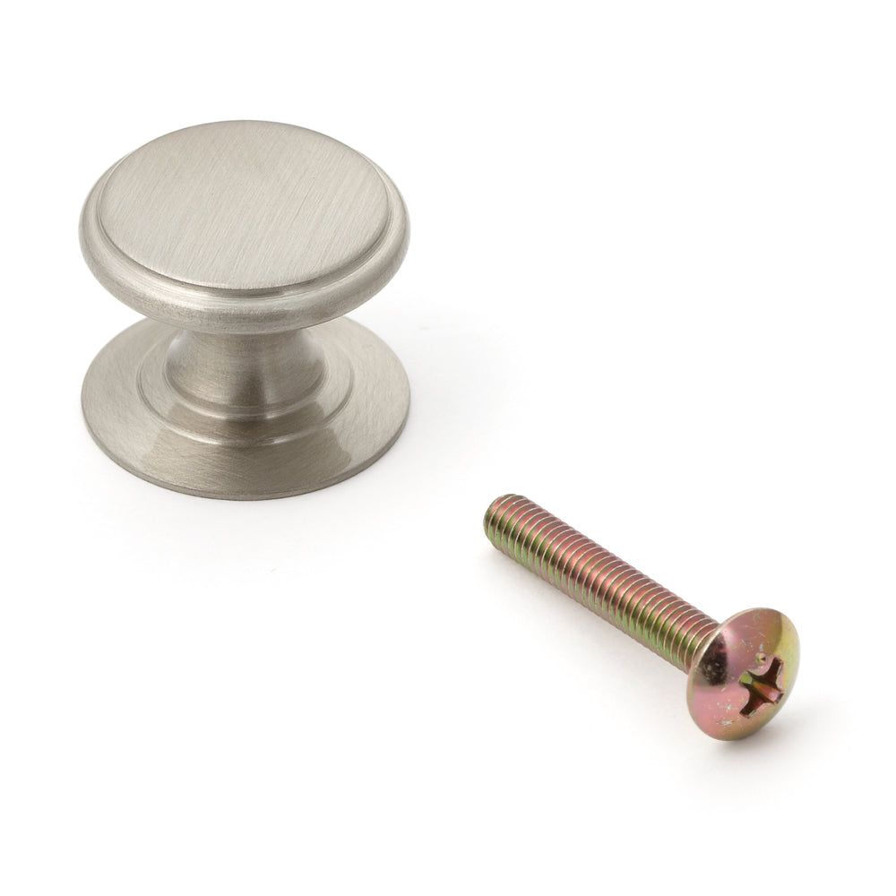 Poignée de meuble de haute qualité en laiton, surface : bronze blanc, satiné mat, 22 mm (0,9″) SY-22WB. Bouton de poignée en laiton pour tiroirs, portes de meubles, armoires de cuisine, armoires de bureau et bien plus encore, de Sugatsune / LAMP® (Japon)
