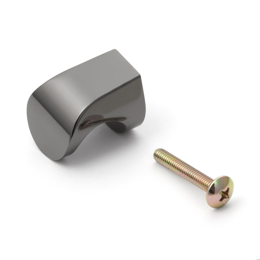 Poignée de meuble de haute qualité en alliage de zinc, surface : nickel noir, 16 mm (0,7″) MKZ-15BNI. Poignée en alliage de zinc pour tiroirs, portes de meubles, armoires de cuisine, armoires de bureau et bien plus encore, de Sugatsune / LAMP® (Japon)