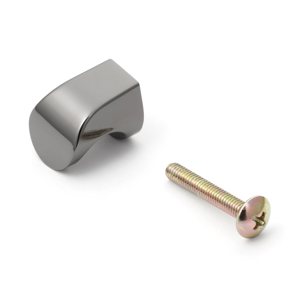 Poignée de meuble de haute qualité en alliage de zinc, surface : nickel noir, 21 mm (0,9″) MKZ-21BNI. Poignée en alliage de zinc pour tiroirs, portes de meubles, armoires de cuisine, armoires de bureau et bien plus encore, de Sugatsune / LAMP® (Japon)