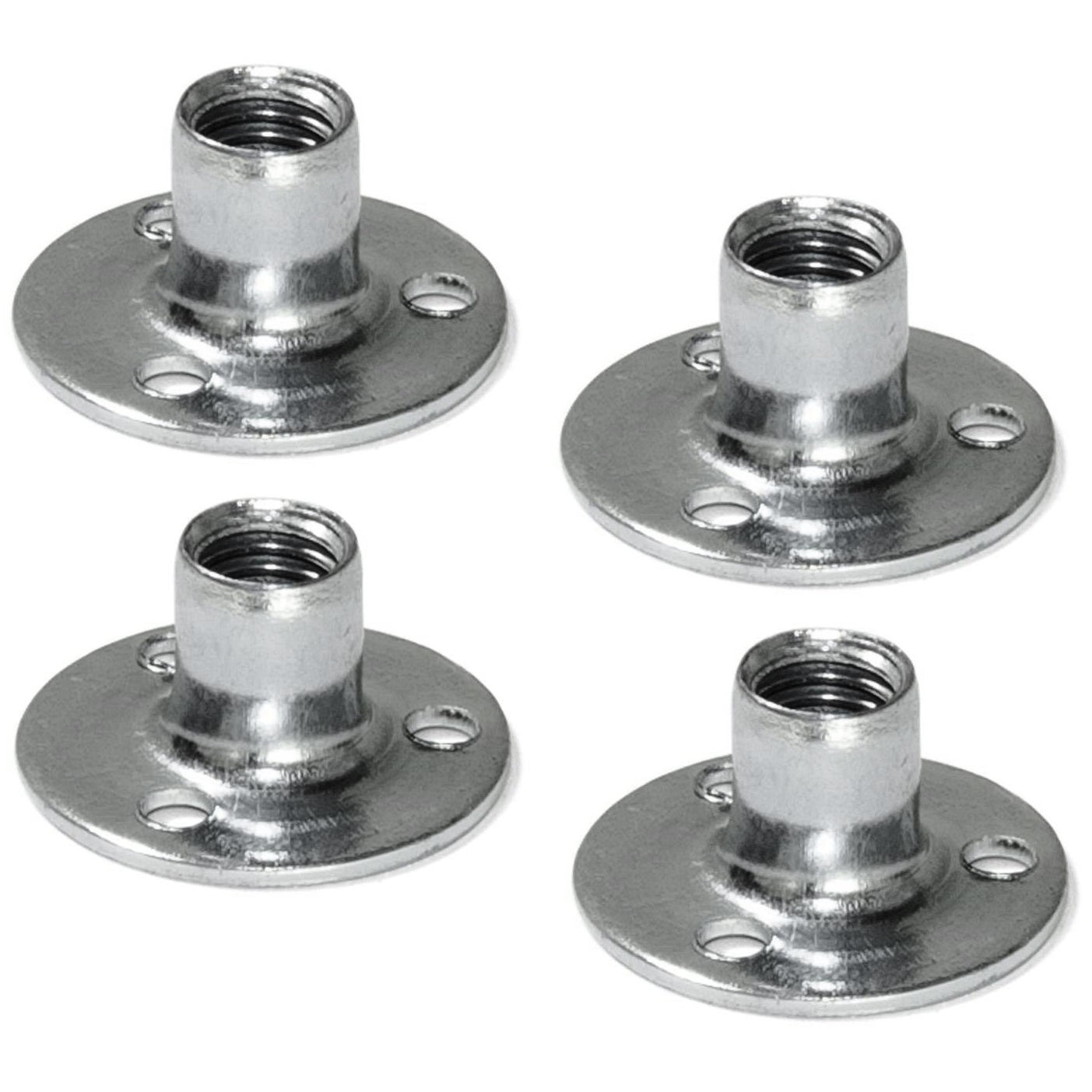 Mounting plate with M10 thread, mounting plate 5044605, 29 mm (1.2"). Screw-on plate for furniture feet, cabinet legs, sofa feet, leveling feet, appliance feet, articulated feet, adjustable feet, and machine feet, by EMUCA