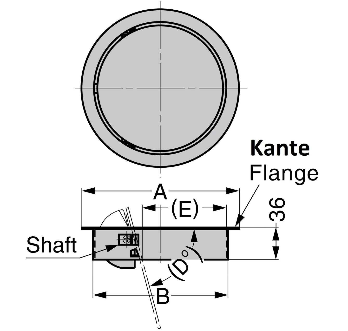 Hochwertige Müllklappe mit Soft-Close, aus rostfreiem Edelstahl, Oberfläche: satiniert matt, 220 mm (8,7″), Ausführung: rundförmig, AD-GD020-HL. Selbstschließende Edelstahlmüllklappe, für Küchenmöbel und viel mehr, von Sugatsune / LAMP® (Japan)