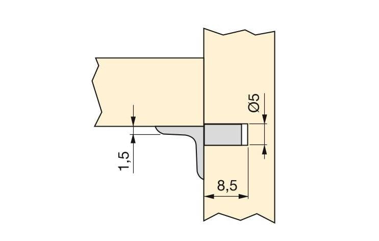 Lot de 20 supports d'étagère en alliage de zinc, finition nickelée 4030407. Supports d'étagère en alliage de zinc pour étagères, meubles de rangement, rayonnages, meubles de rangement, etc., par EMUCA.