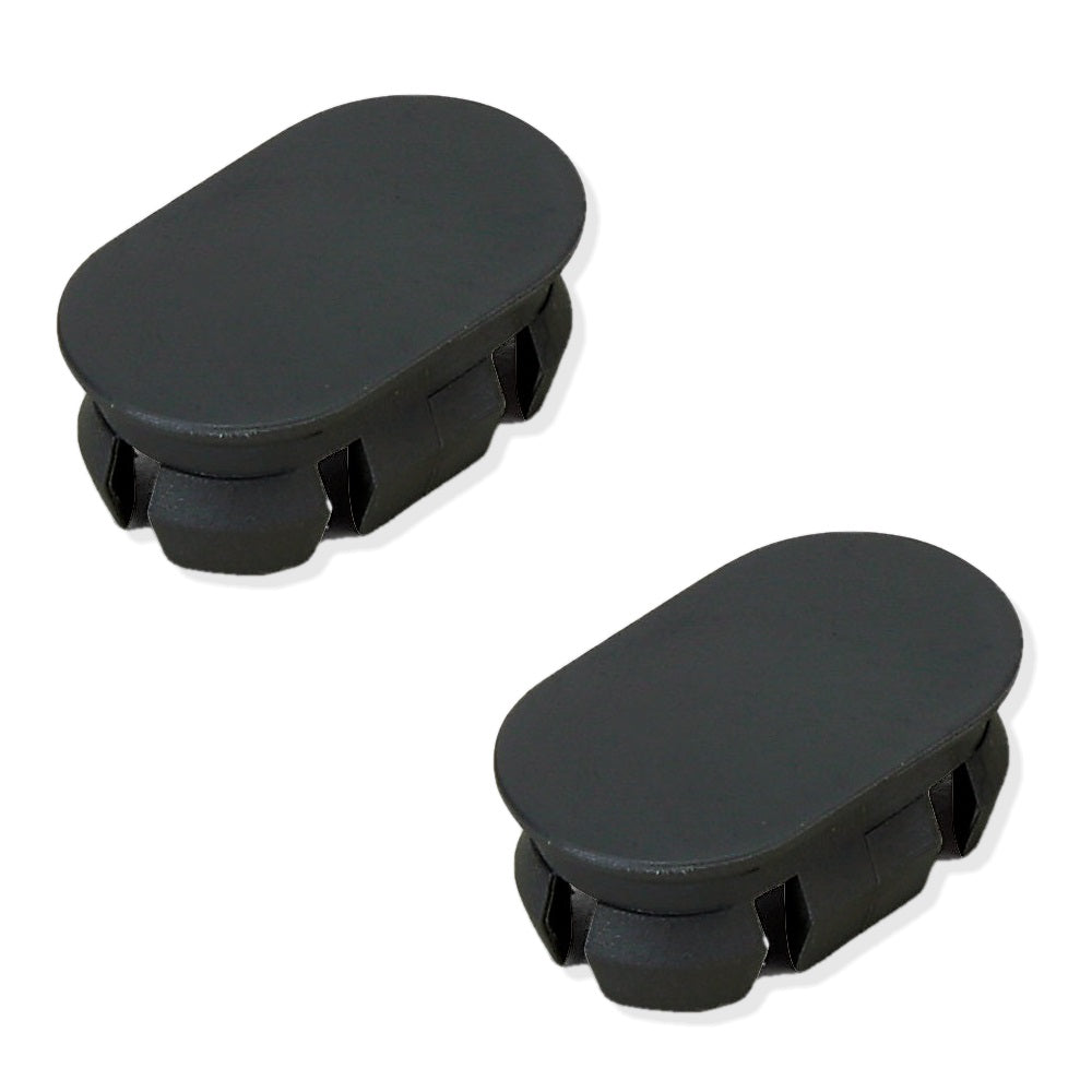2 pieces of robust cover cap made of PBT plastic, black, 22.2 mm (0.9") KMHC-BL. KMHC-BL cover for industrial handles, tool handles, from Sugatsune / LAMP® (Japan)