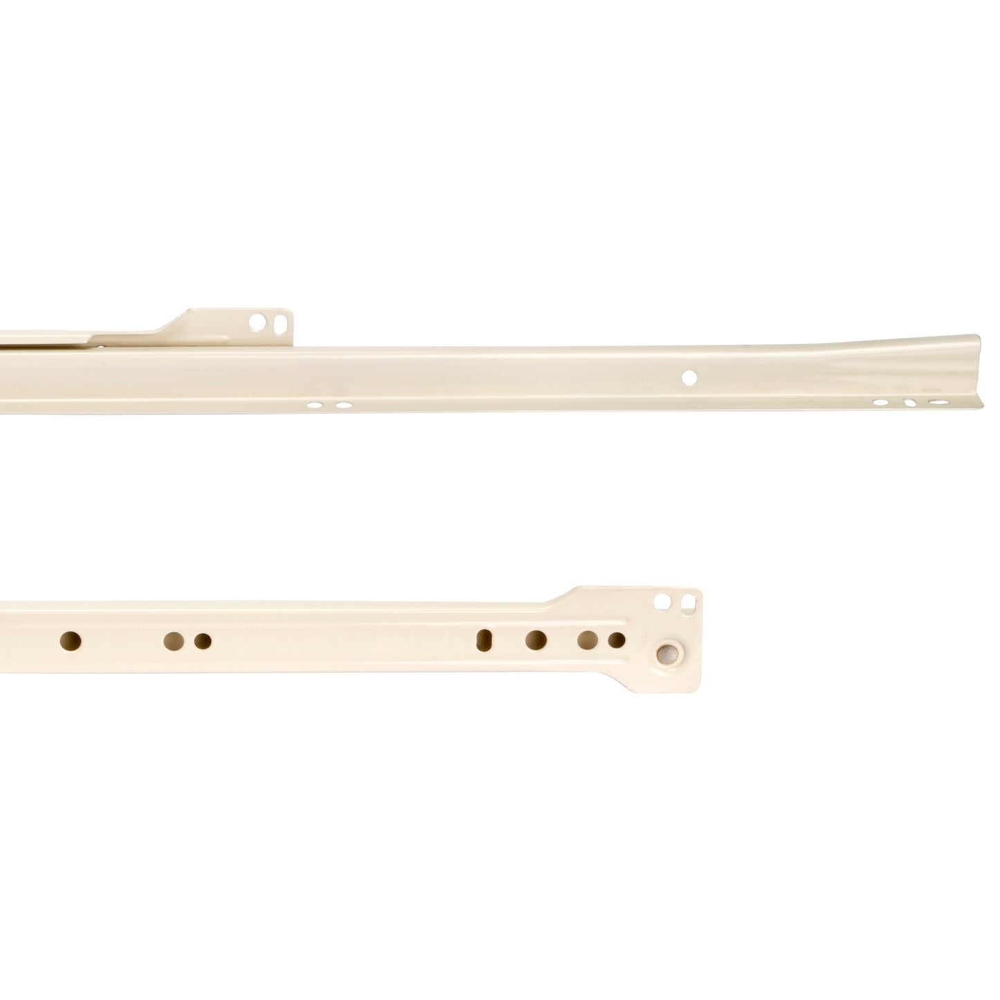 Rollschubführungen, Teilauszug, weiß lackiert, RAL 9001, 600 mm (23,7″). Führungsschienen aus Stahl mit Teilauszug, für Holzschublade, Tablarauszug, Holzschubkasten, Küchenmöbel, Büromöbel, Wohnmöbel, von EMUCA