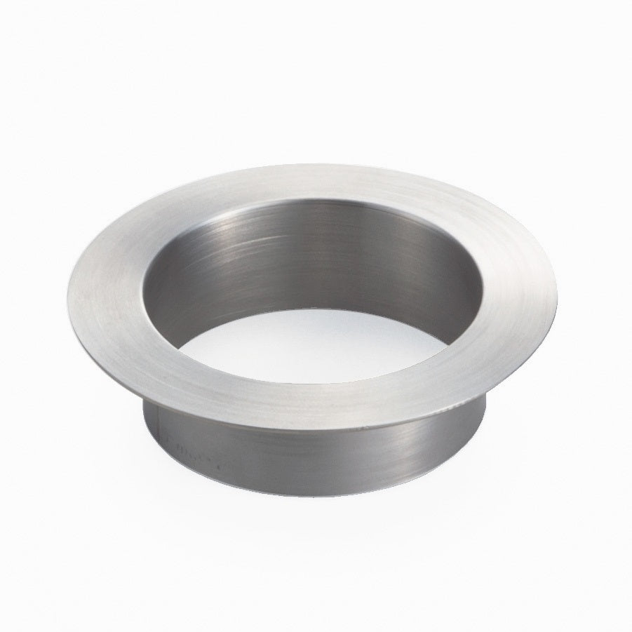 High-quality round waste chute, made of stainless steel, surface: satin matte, 82 mm (3.3"), AN-DH005-HL. Stainless steel waste chute, for chain restaurants, shopfitting, beauty salons, doctor's offices, and much more, from Sugatsune / LAMP® (Japan)
