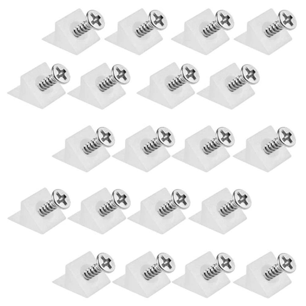 20 pieces of cabinet back panel fasteners 9169715 triangular, with wedge, 15 mm (0.6"). Drawer wedge for securing cabinet back panels and drawer bottoms, from EMUCA