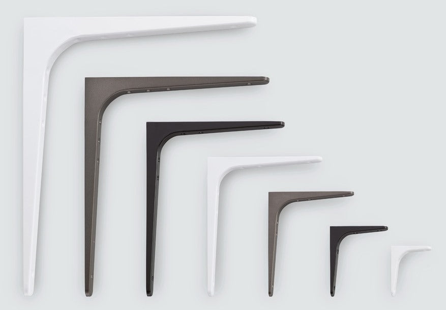 2 Stück hochwertiger Schwerlastmontagewinkel, Tragkraft: 130 kg (287 lbs), Oberfläche: Umbra, 378 mm (14,9″), BTK-380UM. Schwerlastregalwinkel für Tablar, Trennwand, Regal, Eckverbindung und viel mehr, von Sugatsune / LAMP® (Japan)