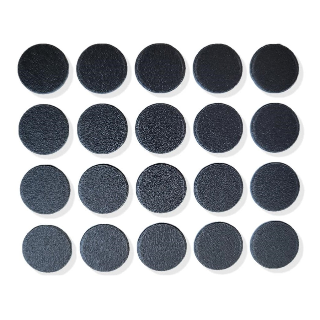 Cache-trous en plastique autocollant, 20 pièces, surface gris anthracite, 13 mm (0,6") 5128923. Cache-trous en plastique pour meubles, armoires, tables, lits, meubles de cuisine et bien plus encore, par EMUCA.