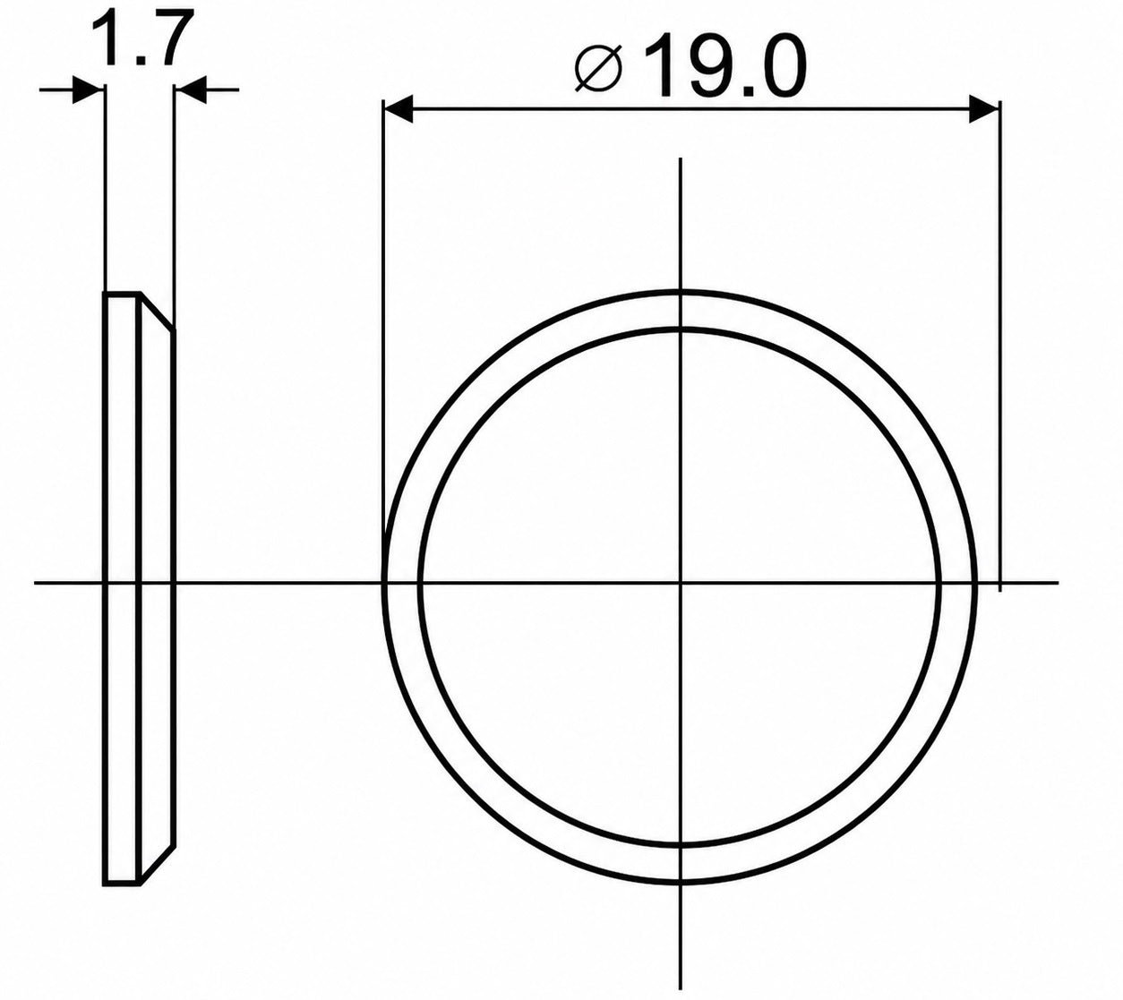 10 contre-plaques autocollantes, surface : nickelée, diamètre : ⌀19 mm (3/4″), forme : ronde, 22.01.118 pour loqueteaux magnétiques