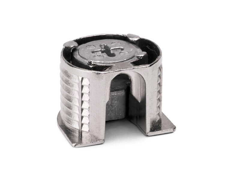 20 pieces of sturdy eccentric connection ⌀20 mm with flange and claw outer casing for panel thickness 19 mm (3/4″), made of Zamak, 8070907 for furniture connection