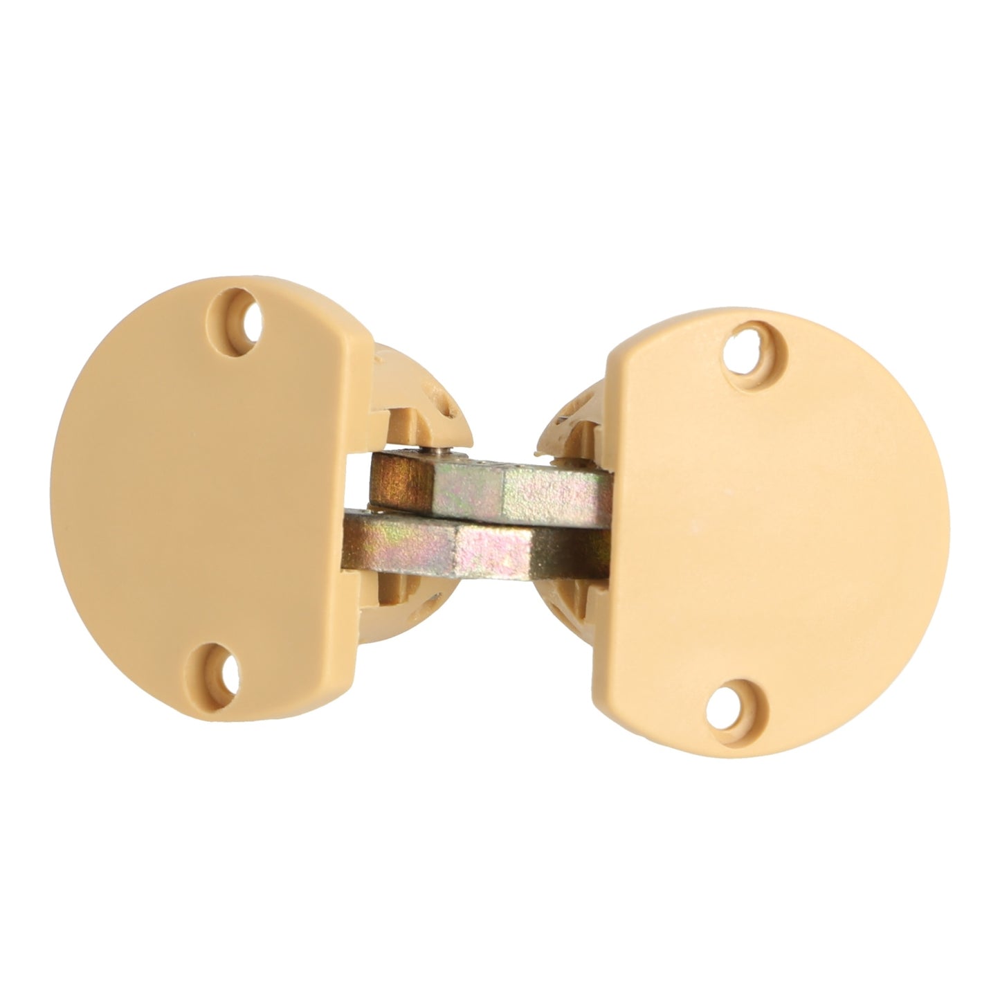 2 Stück Tischscharnier zum Einlassen, 180°, aus robustem Nylon, Oberfläche: beige, 35 mm (1,4″), 15.80.200-1. Klappenband, für Klapptisch, Tischplatte, Tischblatt und viel mehr, von SISO Denmark